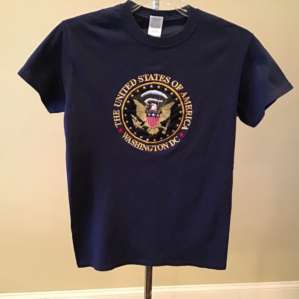 JULY 4th DC National Seal Shirt Embroidered size S